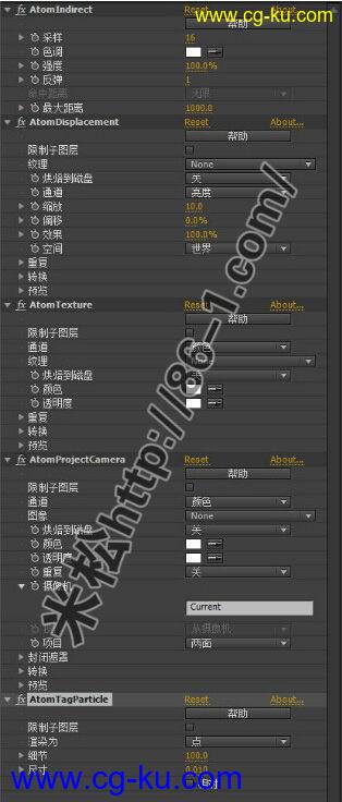 【汉化版】AE交互式三维工具包插件 AtomKraft 1.2.0.0 For CS5.5~CC 2014的图片1