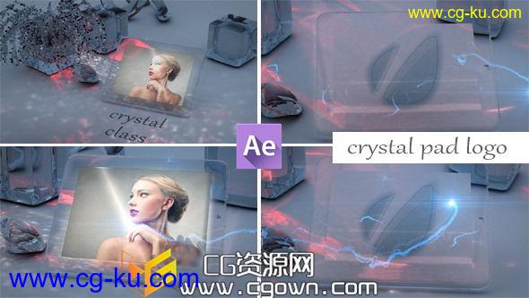 水晶照片标志 优雅玻璃反射 Videohive Crystal Pad Logo 6183480 AE模板的图片1