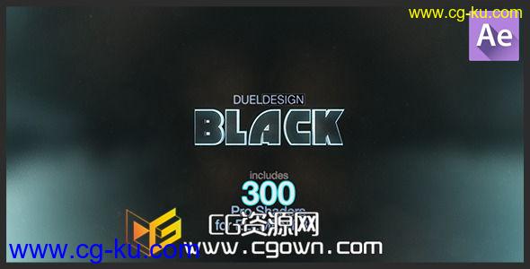 300种E3D材质纹理贴图 三维文字动画 Videohive BLACK 6546653 AE模板的图片1