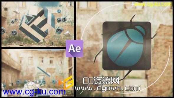 城市标志动画 街道实景与3D动画合成 Videohive Urban Logo Ident AE模板的图片1