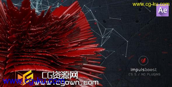 升压脉冲神经线条粒子标志 Videohive Impuls Boost Logo AE模板的图片1