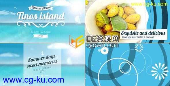 旅岛夏季阳光明媚相册 Videohive Trip to Island Summer Album AE模板的图片1