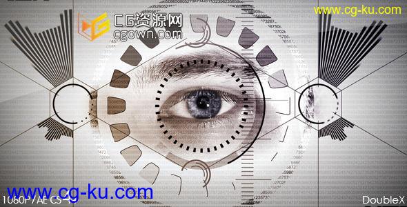 科技数字眼 能源标志 眼境平视显示器 Videohive Digital Eye AE模板的图片1