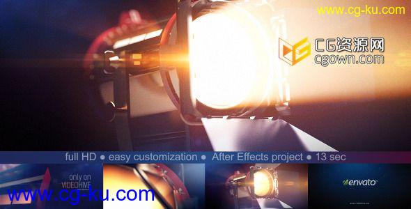 电影灯光标志演绎 照明企业片头 Videohive Film Light Logo Reveal AE模板的图片1