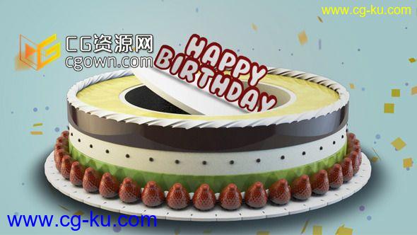 生日快乐！庆祝蛋糕 祝福动画 Videohive Happy Birthday! AE模板的图片1