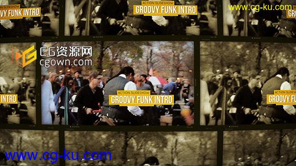 复古电视节目预告 Videohive Groovy Funk Intro 7245361 AE模板的图片1