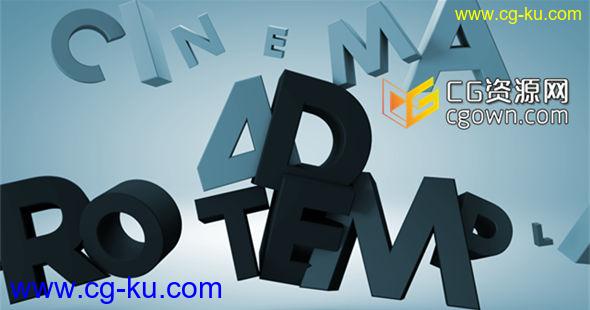 c4d模版 3D立体字母文字动画 Letters Logo Cinema4D工程的图片1