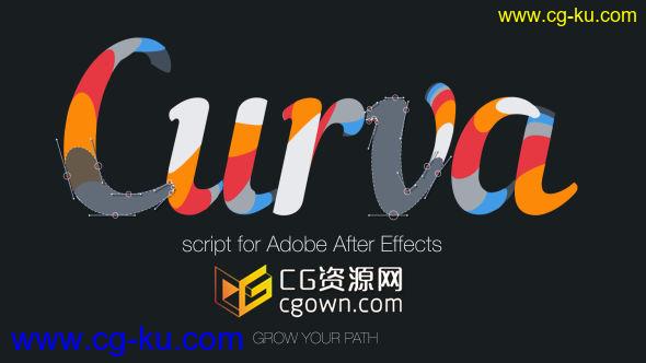 AE文字路径动画手写效果脚本 Videohive Curva Script 带注册码的图片1