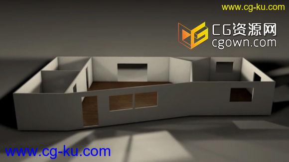 Cinema 4D R16新教程  House Builder tool创建的三维结构或建筑真实光线的图片1