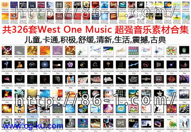 共326套 West One Music 超强音乐素材合集 320kbps发烧级音质的图片1