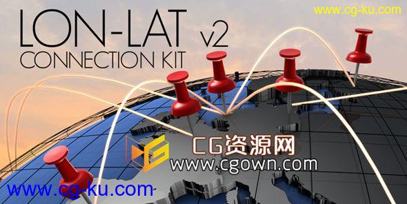 C4D R16地球连线插件 Editude LON LAT Connection Kit v2.0 Cinema 4D的图片1