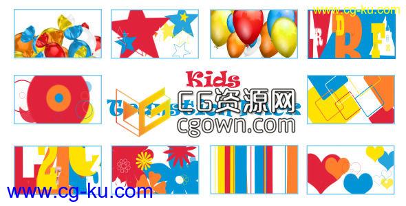 儿童卡通风格转场高清视频素材 Kids Transition Pack 5079345的图片1