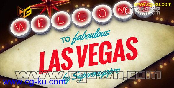 AE模板 娱乐节目包装 轮盘片头 Welcome to Fabulous Vegas Logo Opener Animation的图片1