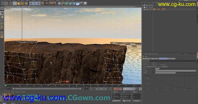 Cinema 4D – 建模创建悬崖峭壁教程的图片1