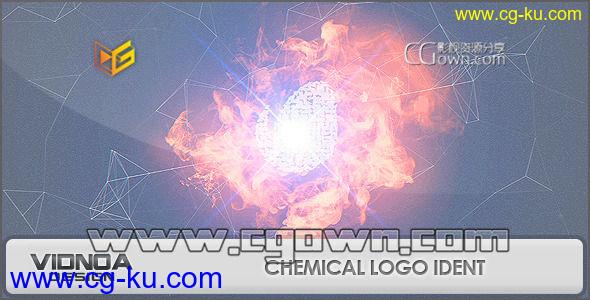 AE模板 光线细胞粒子和烟熏标志动画 Chemical Logo Ident的图片1