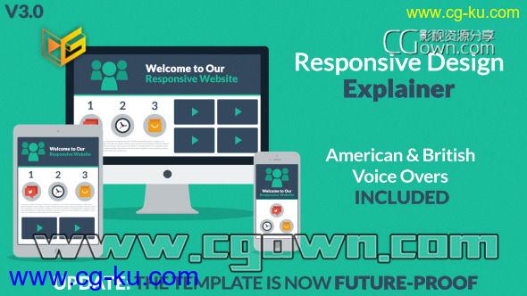 AE模板 响应式设计讲解宣传 市场营销移动平台 Responsive Design Explainer的图片1