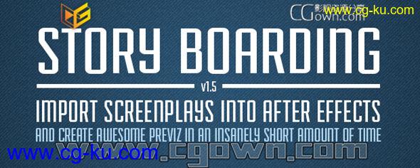 AE脚本-故事板分镜动画脚本导入 Story Boarding V1.5 (Aescripts) 带教程的图片1
