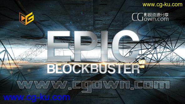 AE模板 史诗大片电影宣传片头 工业3D场景 Epic Blockbuster 7793261的图片1