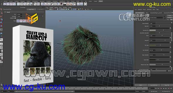 毛发插件 JoeAlter Shave & A Haircut v9.0v01 for MAYA 2012-2015 (Win64)的图片1