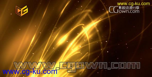 黄金条纹和粉尘LED背景视频素材 Gold Streaks And Dusts 2993503的图片1