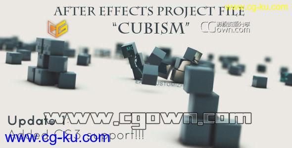 AE模板 3D立方块体组屏效果视频演示 Videohive CUBISM的图片1