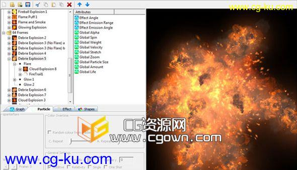 时光粒子编辑器 TimelineFX Particle Editor v1.30 带粒子库发射器库的图片1