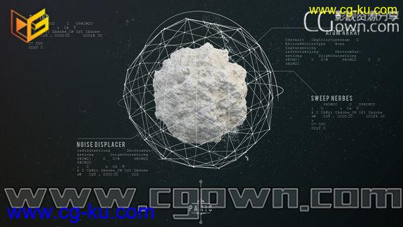 C4D教程 创建抽象科技感线条银河球海报效果视频教程的图片1