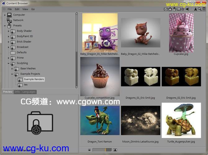 C4D模型下载 – R14 Sculpting.lib4d 预设文件的图片1