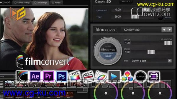 FilmConvert Pro v2.30 (Win64) 数字转胶片调色插件支持AE/Pr的图片1