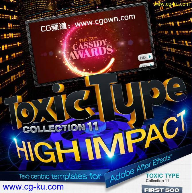 《DJ最强AE字体Logo模板合辑Vol.11》Digital Juice Toxic Type Collection 11 High Impact的图片1