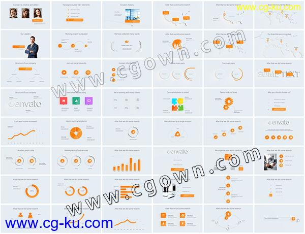 AE模板 公司企业宣传片各种商企图标图表标题转场素材产品业务介绍的图片1