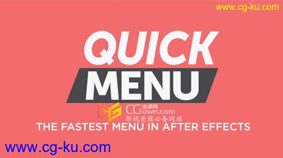 AE脚本 Quick Menu V1.1 自定快捷菜单命令快速查找的图片1