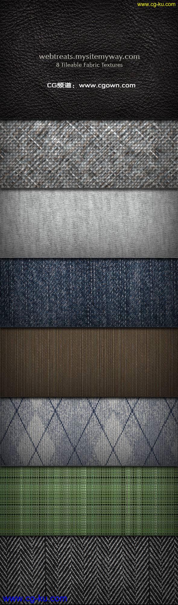 Tileable Fabric Texture Patterns 织物材质贴图合集的图片1