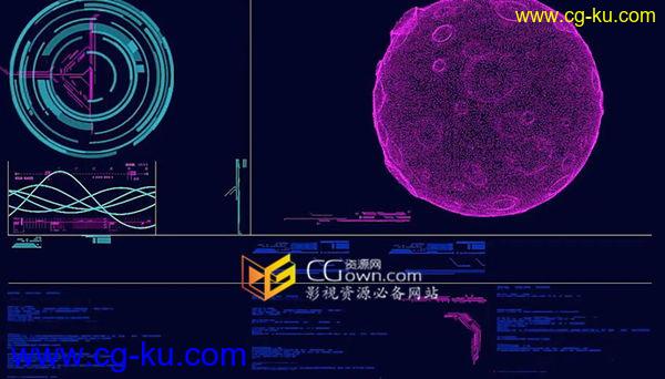 AE教程 Form粒子制作高科技科幻显示屏HUD元素信息化UI界面 带工程文件的图片1