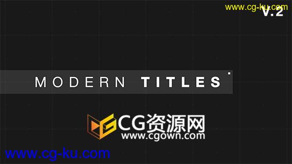 AE模板 9组科技感信号损坏效果文字标题动画人名字幕条 免费下载的图片1