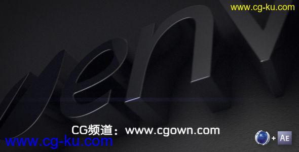 AE模板 黑色光泽徽标标志片头 Black Gloss Logo的图片1