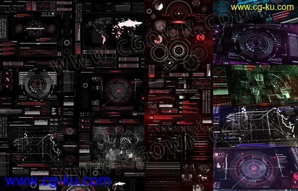 AE模板-专业新风格HUD信息图形元素游戏跟踪匹配移动高科技视频的图片1