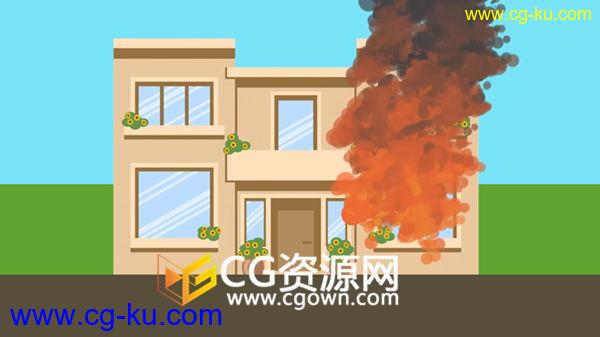 Particular视频教程 AE制作火焰爆炸卡通MG动画 免费下载的图片1