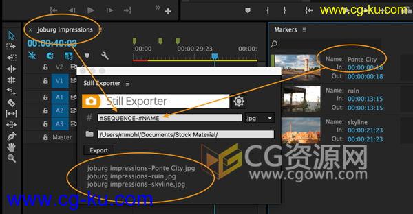 PR扩展脚本 Stillexporter 1.0.1 静帧图片快速导出工具 Premiere Pro Win/Mac的图片1