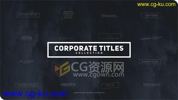 30组Titles文字标题动画公司企业商务视频字幕条动画 AE模板的图片1