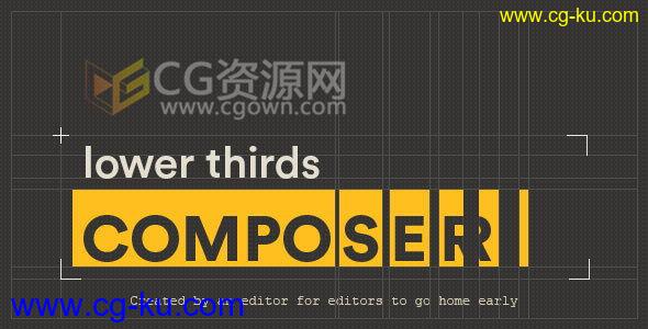 Lower Thirds Composer v1.0 AE脚本生成文字标题字幕条动画工具的图片1