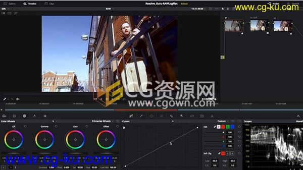 DaVinci Resolve 12.5 调色视频教程Raw影片颜色校正日志 免费下载的图片1