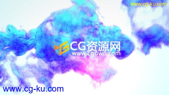 AE模板液体烟雾炫彩水墨粒子追踪演绎标志LOGO片头动画 免费下载的图片1