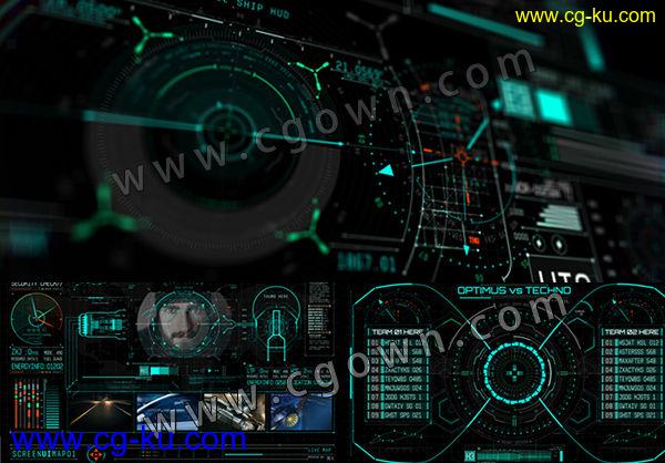 AE模板新700组HUD高科技科幻电影游戏军事屏幕显示动态图形UI元素的图片1