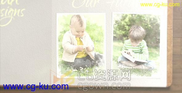 AE模板儿童一周岁照片展示回忆相册视频制作工程文件 免费下载的图片1