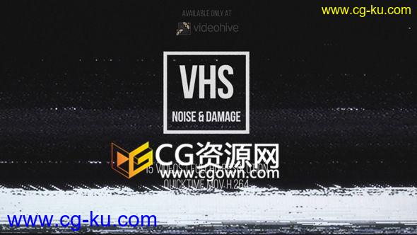 视频素材15组VHS信号干扰画面破损特效合成素材 免费下载的图片1