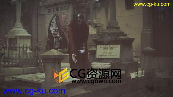 AE模板恐怖电影预告宣传片黑暗坟墓墓地效果视频动画 免费下载的图片1