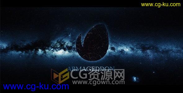 AE模板射击碰撞地球爆炸破碎汇聚成标志L片头OGO动画 免费下载的图片1