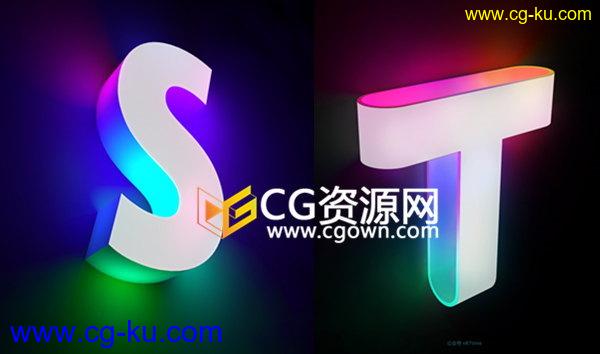 学习C4D制作3D炫酷立体水发光LOGO文字效果 中文视频教程的图片1