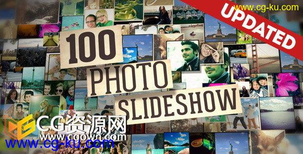 100张照片展示图片墙AE模板相册片头视频动画的图片1